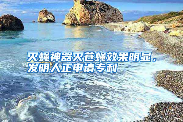 滅蠅神器滅蒼蠅效果明顯，發明人正申請專利