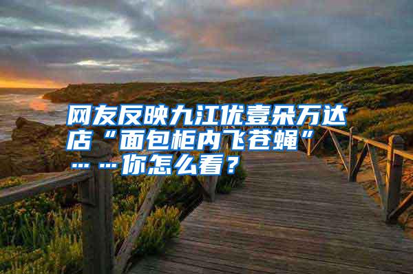 網(wǎng)友反映九江優(yōu)壹朵萬達店“面包柜內(nèi)飛蒼蠅” ……你怎么看？