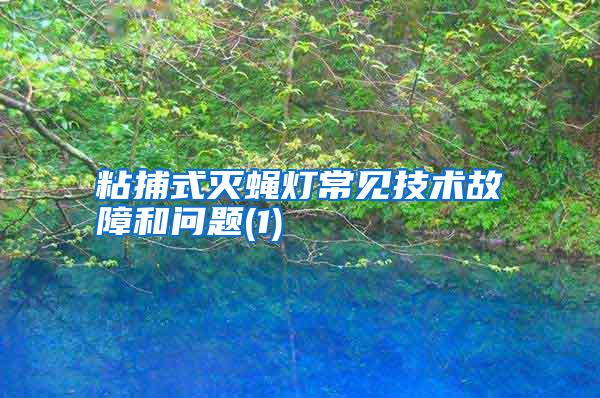 粘捕式滅蠅燈常見技術(shù)故障和問題(1)
