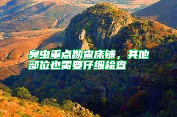 臭蟲(chóng)重點(diǎn)勘查床鋪，其他部位也需要仔細(xì)檢查