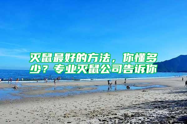 滅鼠最好的方法，你懂多少？專業(yè)滅鼠公司告訴你
