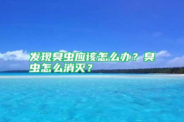 發(fā)現(xiàn)臭蟲應(yīng)該怎么辦？臭蟲怎么消滅？