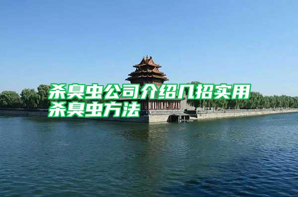 殺臭蟲(chóng)公司介紹幾招實(shí)用殺臭蟲(chóng)方法
