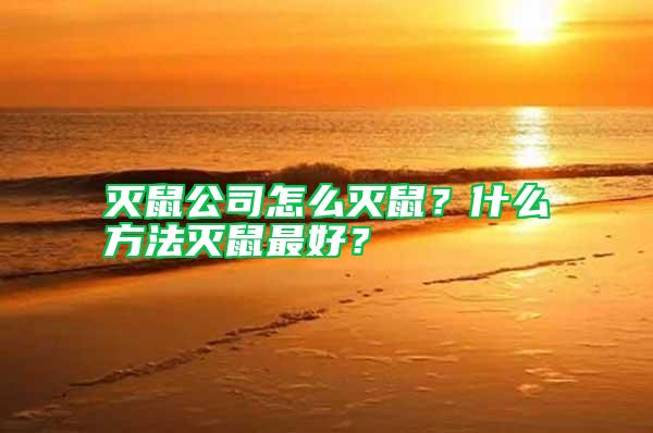滅鼠公司怎么滅鼠？什么方法滅鼠最好？