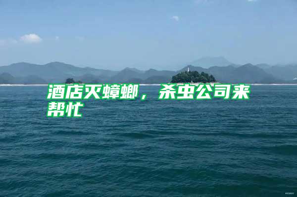 酒店滅蟑螂,殺蟲公司來幫忙