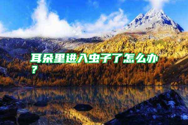耳朵里進(jìn)入蟲(chóng)子了怎么辦？