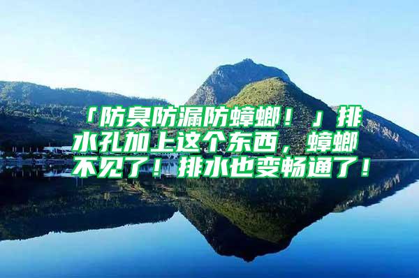 「防臭防漏防蟑螂！」排水孔加上這個(gè)東西，蟑螂不見了！排水也變暢通了！