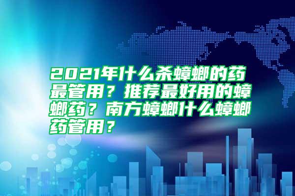 2021年什么殺蟑螂的藥最管用？推薦最好用的蟑螂藥？南方蟑螂什么蟑螂藥管用？