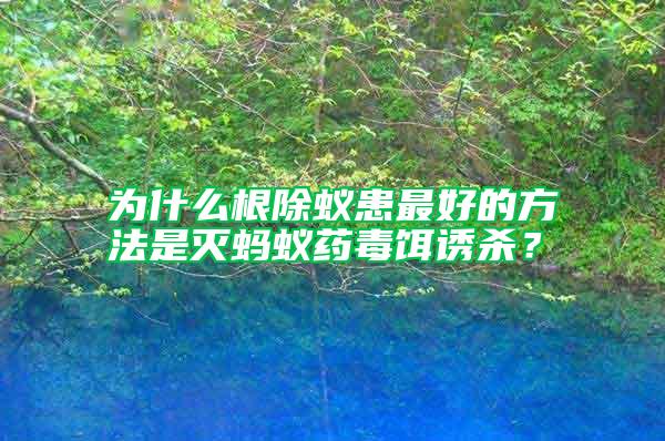 為什么根除蟻患最好的方法是滅螞蟻藥毒餌誘殺？