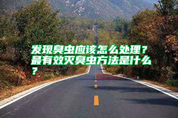 發現臭蟲應該怎么處理？最有效滅臭蟲方法是什么？