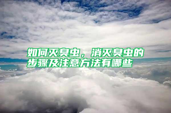 如何滅臭蟲(chóng)，消滅臭蟲(chóng)的步驟及注意方法有哪些