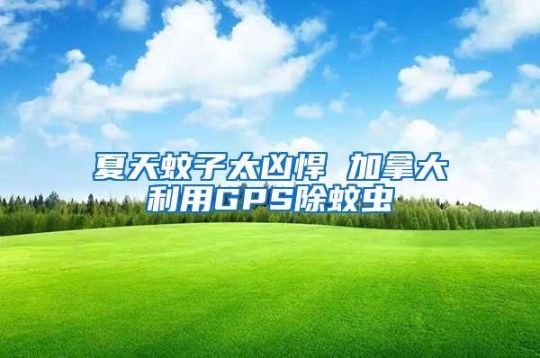 夏天蚊子太兇悍 加拿大利用GPS除蚊蟲