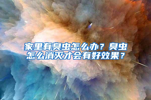 家里有臭蟲(chóng)怎么辦？臭蟲(chóng)怎么消滅才會(huì)有好效果？