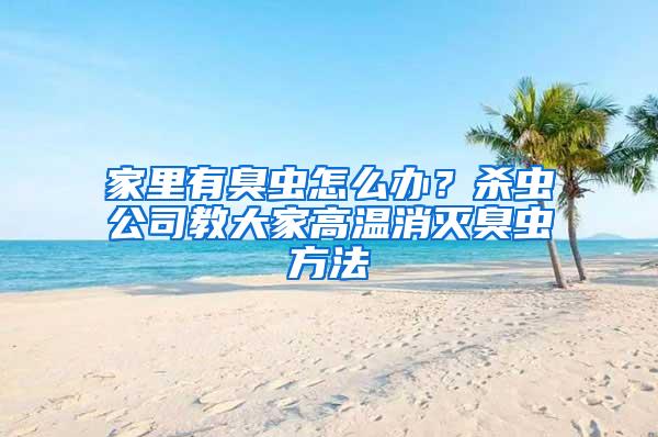家里有臭蟲怎么辦？殺蟲公司教大家高溫消滅臭蟲方法