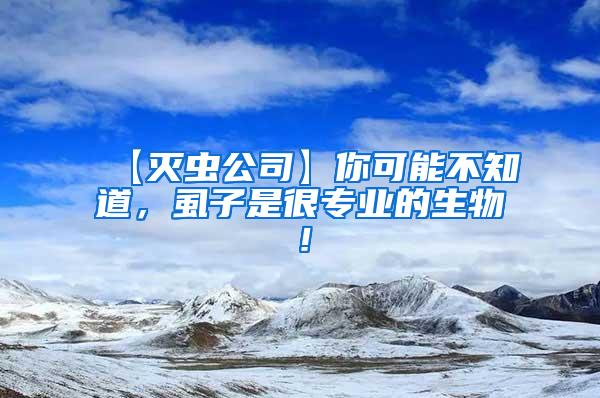【滅蟲公司】你可能不知道，虱子是很專業的生物！