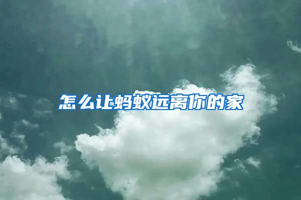 怎么讓螞蟻遠離你的家