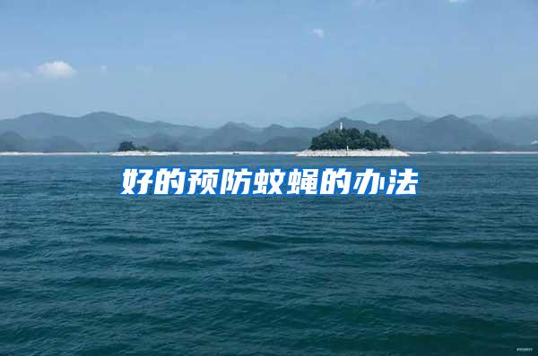 好的預(yù)防蚊蠅的辦法