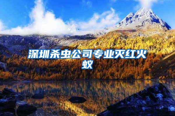 深圳殺蟲公司專業(yè)滅紅火蟻