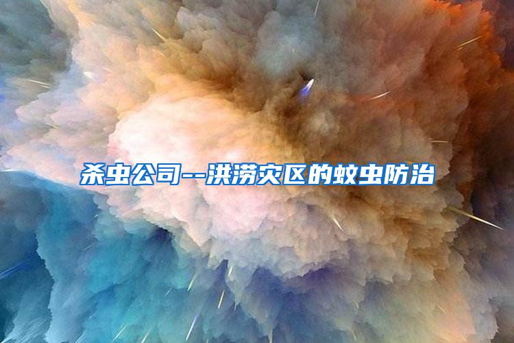 殺蟲公司--洪澇災區(qū)的蚊蟲防治
