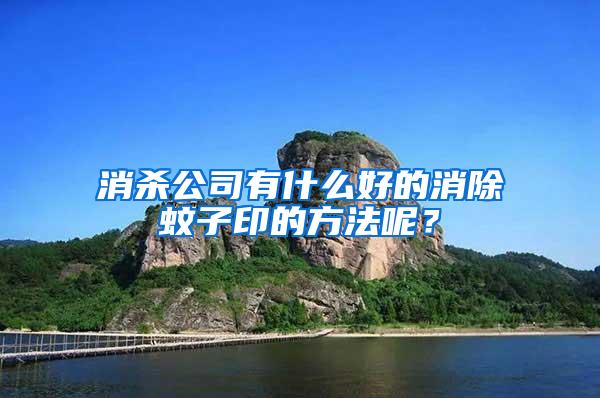 消殺公司有什么好的消除蚊子印的方法呢？