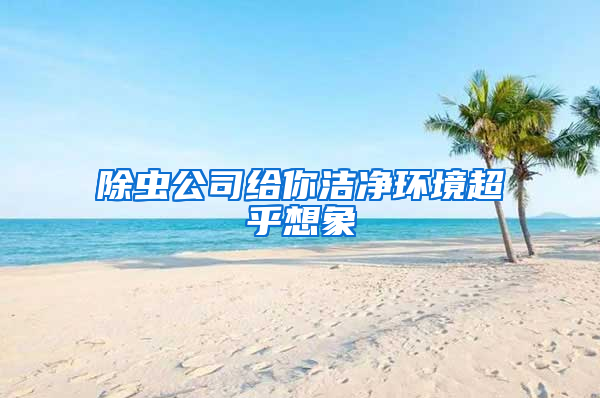 除蟲公司給你潔凈環(huán)境超乎想象