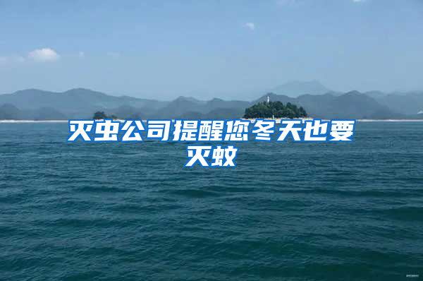 滅蟲公司提醒您冬天也要滅蚊